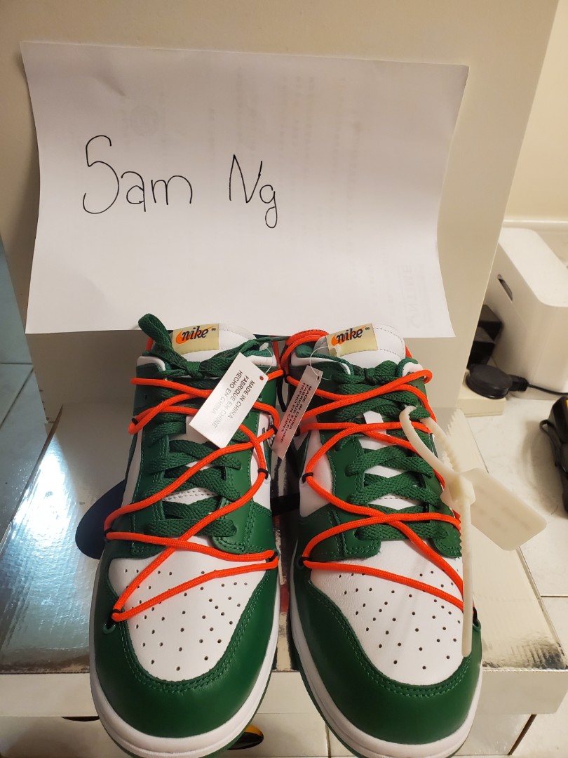 dunk off white green