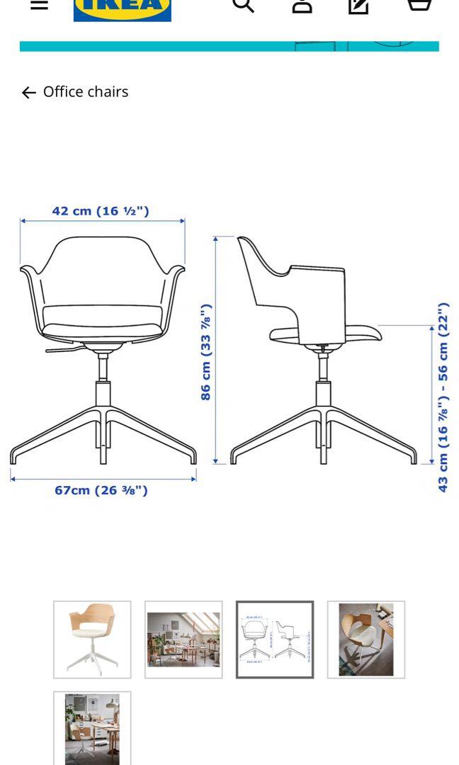 Wellloved Ikea Study room chair, Furniture & Home Living, Furniture