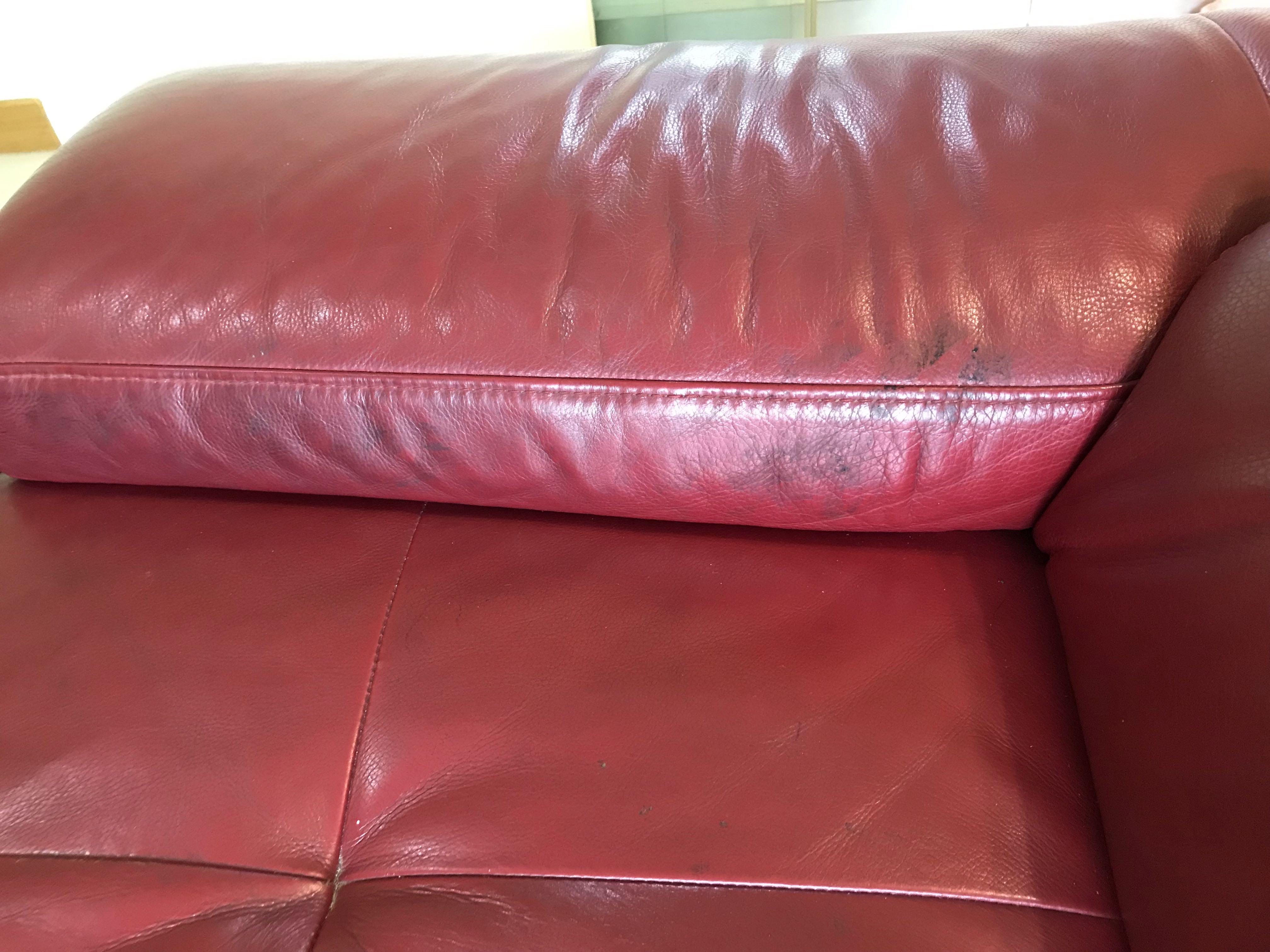 Used leather sofa, Furniture & Home Living, Furniture, Sofas on Carousell