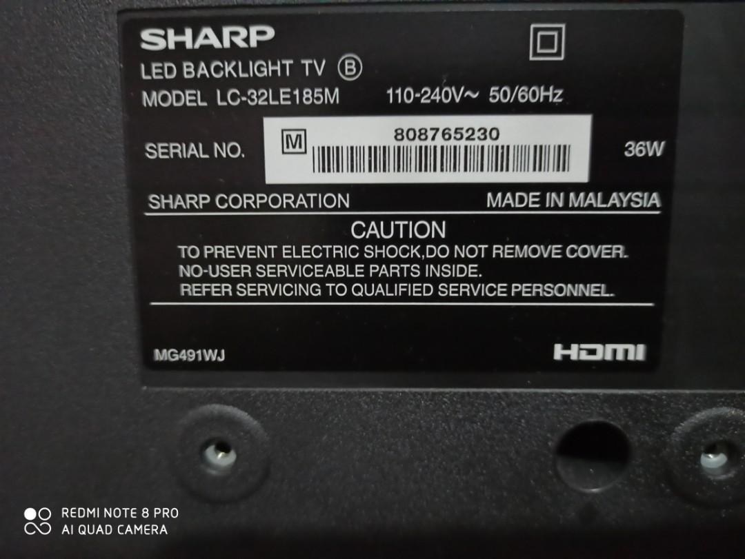 Sharp aquos 32 inch LED basic tv, TV & Home Appliances, TV ...