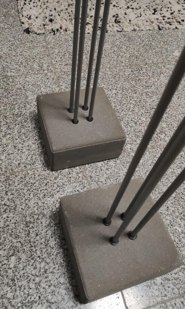 Solid stone cast base IKEA Speaker Stand 1 pair, Audio, Other Audio Equipment on Carousell