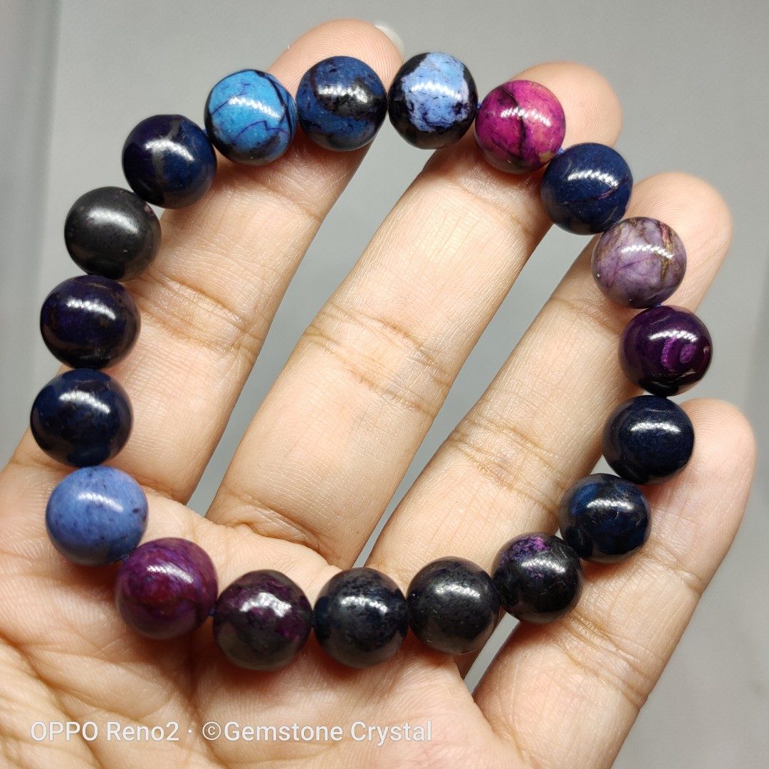 Sugilite Bracelet  Protection From Negativity  Reiki Chakra Aura Healing  10mm Beads