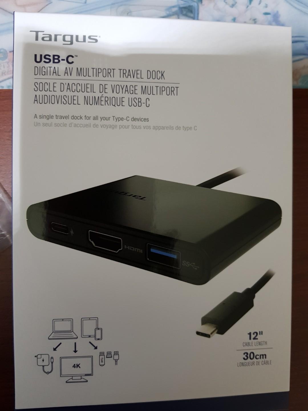 Targus digital av multiport travel dock, Computers & Tech, Parts