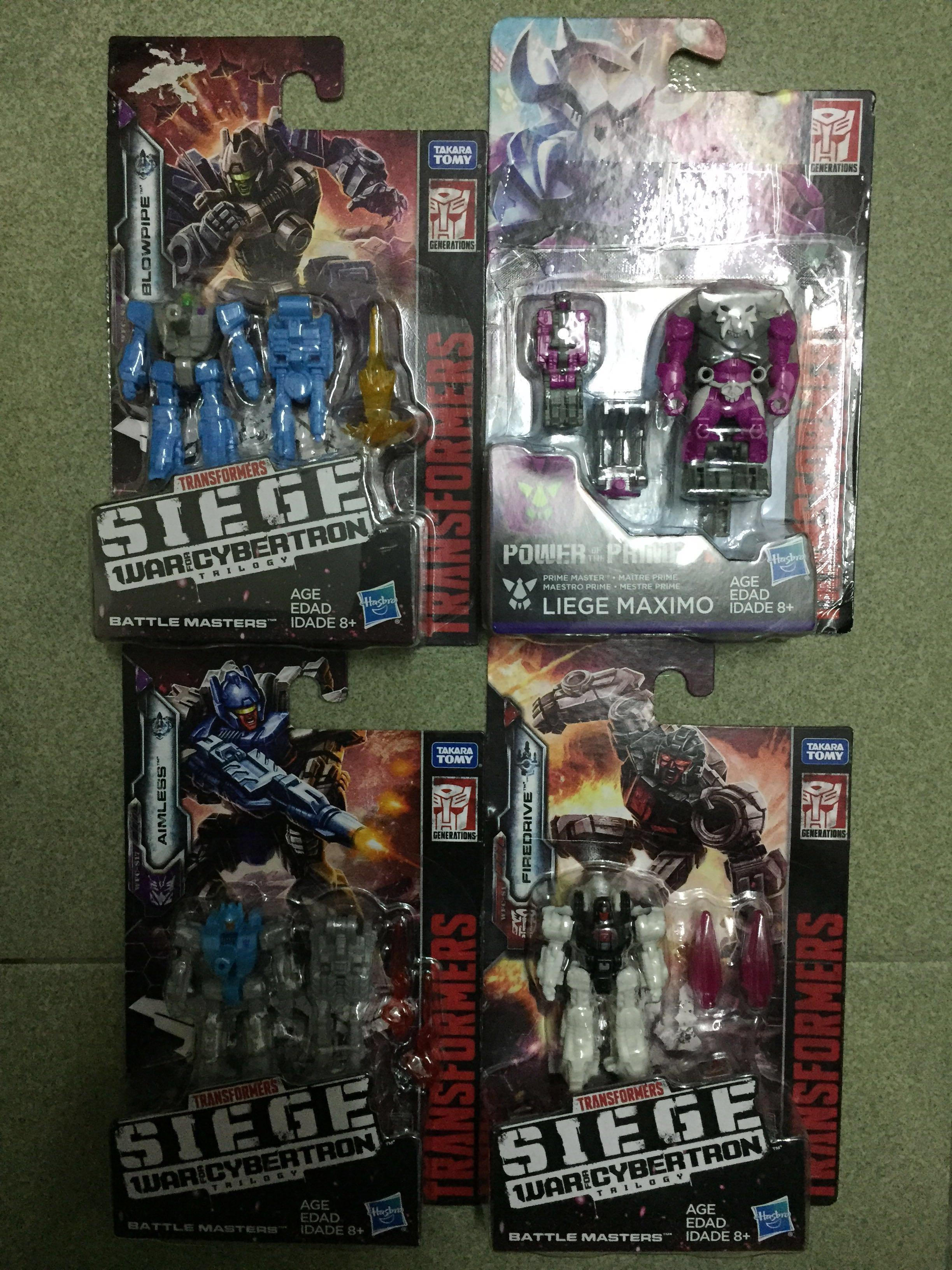 Transformers Siege Blowpipe Aimless Firedrive Skullgrin Battle Target Masters Bundle Set