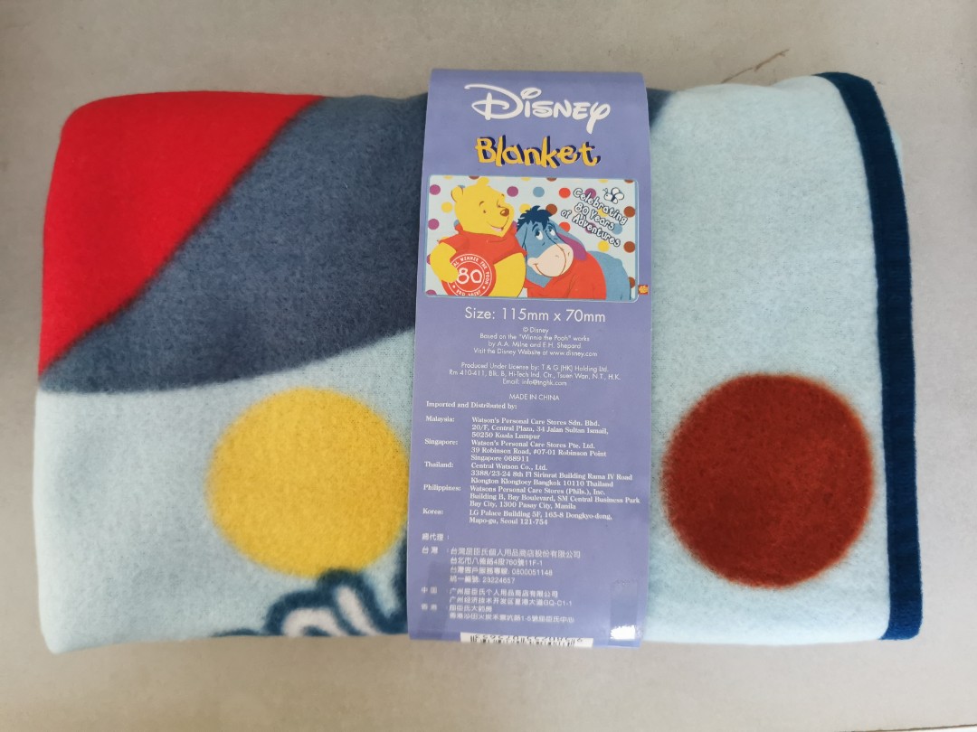 Winnie the Pooh Disney Blanket, Hobbies & Toys, Toys & Games on Carousell
