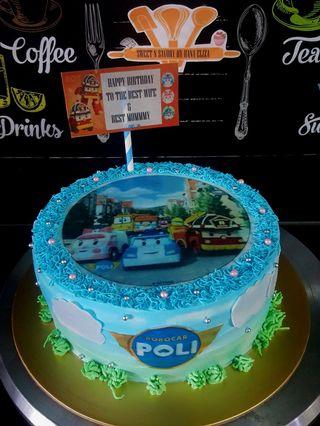 Robocar poli cake