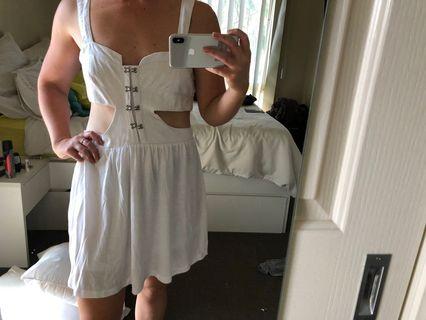 White cut out summer dress size S Avahna Australian designer