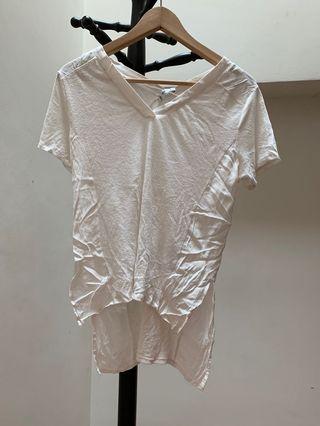 White mango v-neck top