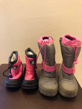 Snow boots for little girls, last price PHP1000 both