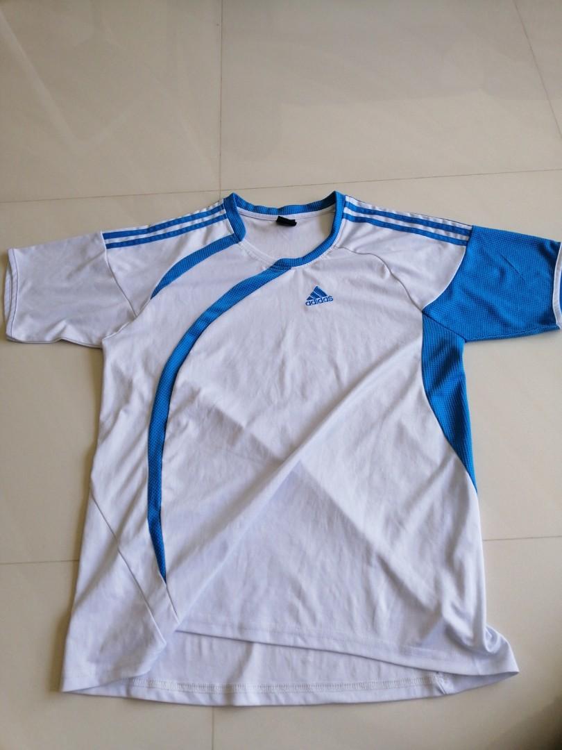 adidas blue and white soccer jersey