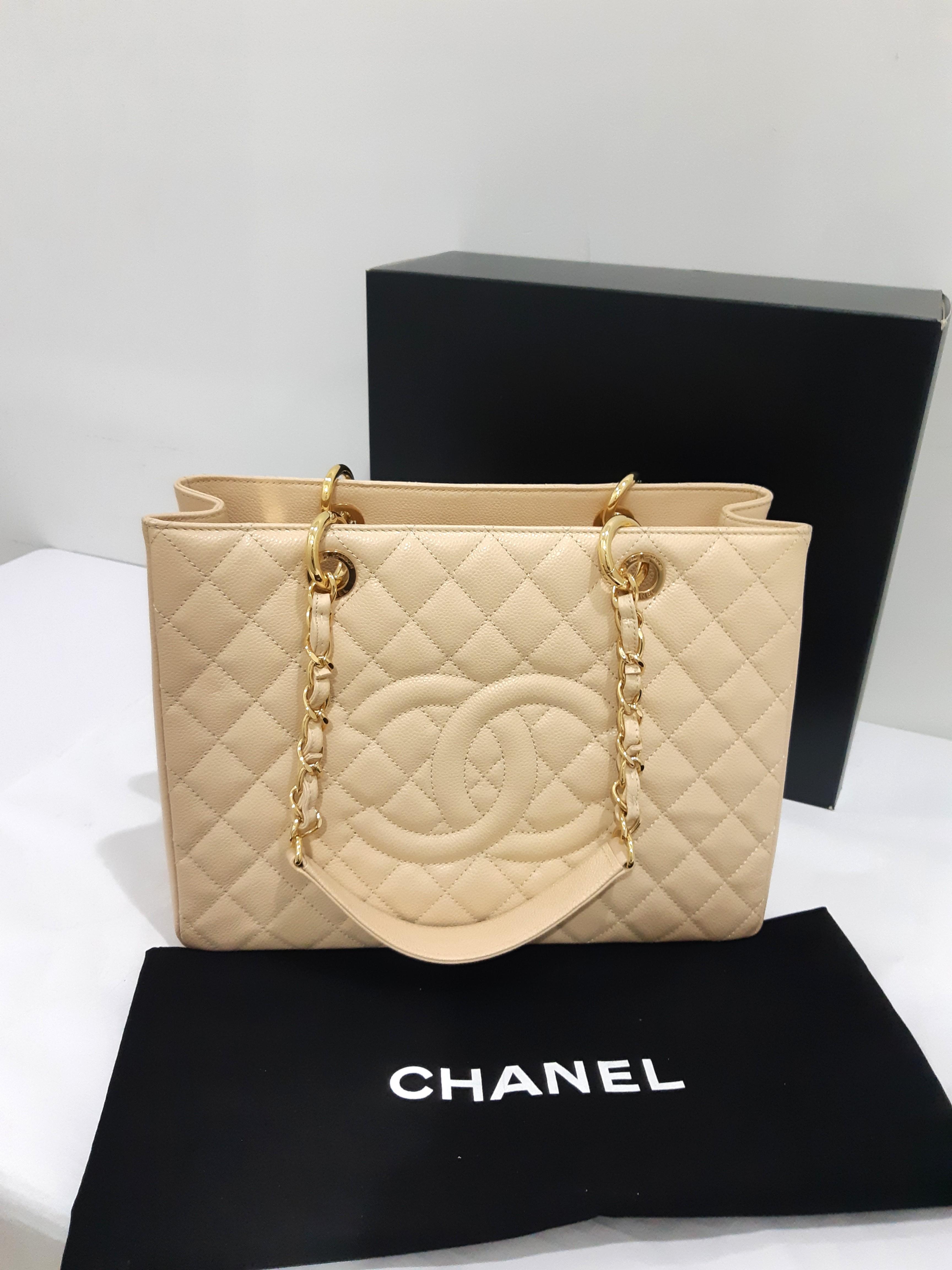 Authentic Chanel GST Caviar Grand Shopping Tote with box Luxury