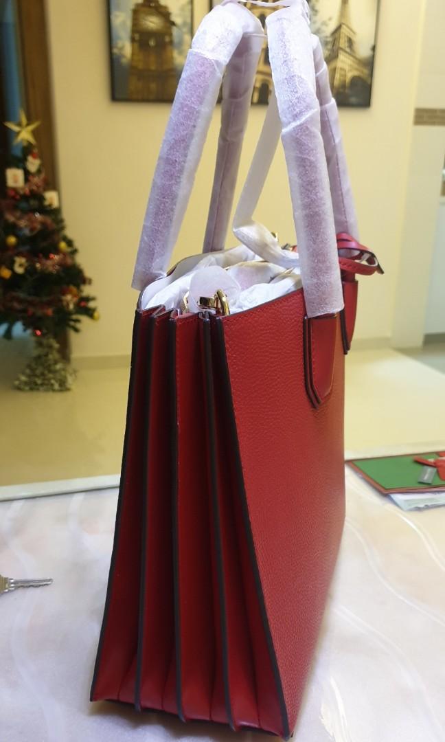 Michael Kors Handbag Mercer Accordion Large Pebbled Leather Soft Pink Tote  Bag
