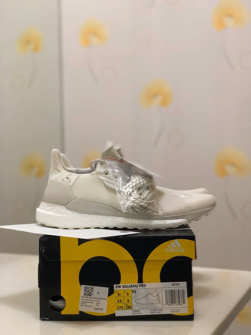 New Adidas Solar Hu Pharrell Greyscale Pack Off White (EG7767) Mens US Size  8