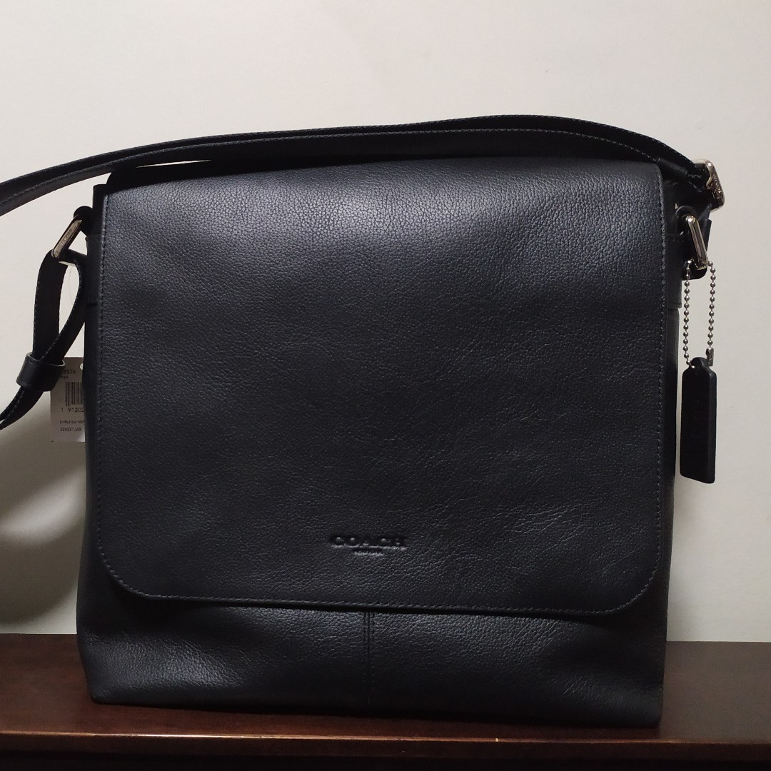 Coach messenger bag black best sale