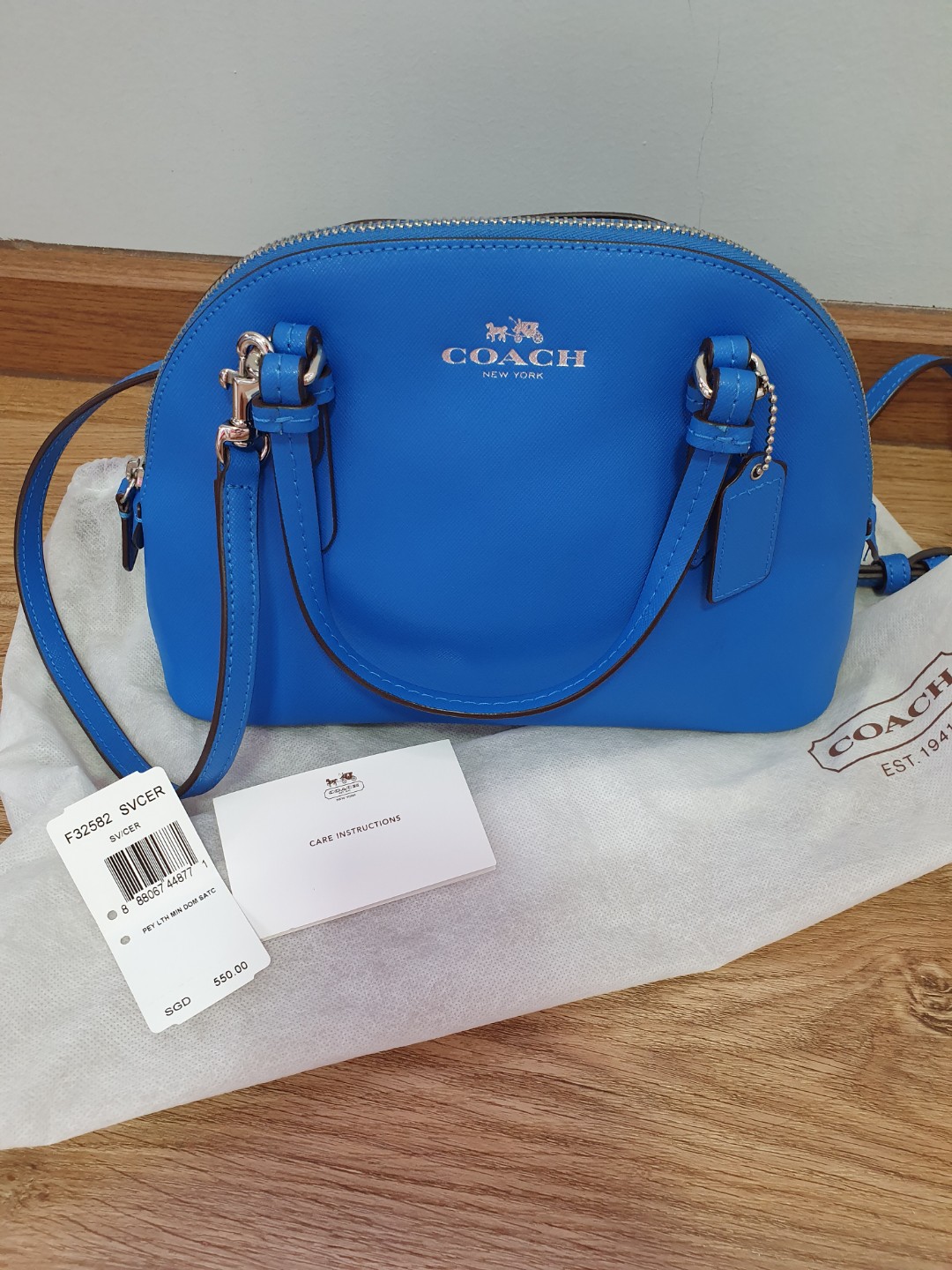 Coach blue hotsell sling bag