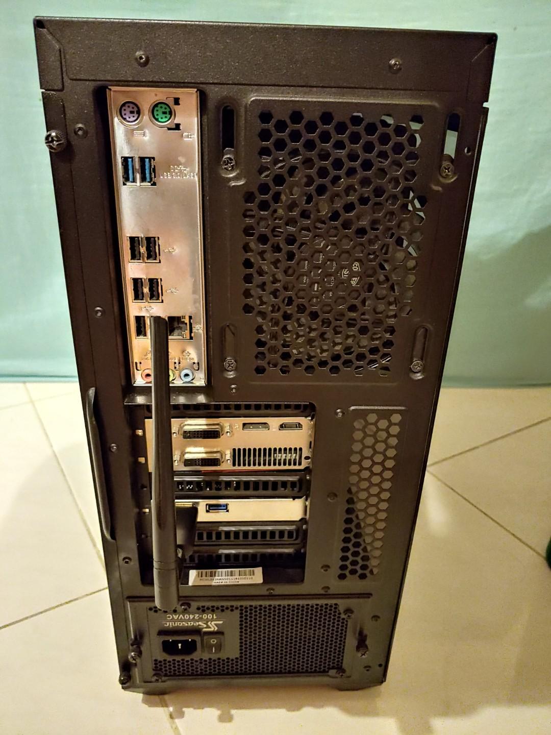 DESKTOP PC AMD FX 8350 4GHz ASUS AM3 Motherboard Palit GTX 960 GPU 2GB GDDR5 Corsair 16GB RAM DDR3 Silicon Power 512GB SSD Seasonic 620W PSU AC1200 Wifi Computers Tech Parts