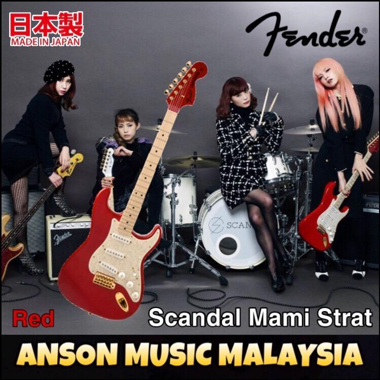 Fender Japan Scandal Mami Signature Stratocaster Electric Guitar Red Music Media Music Instruments On Carousell