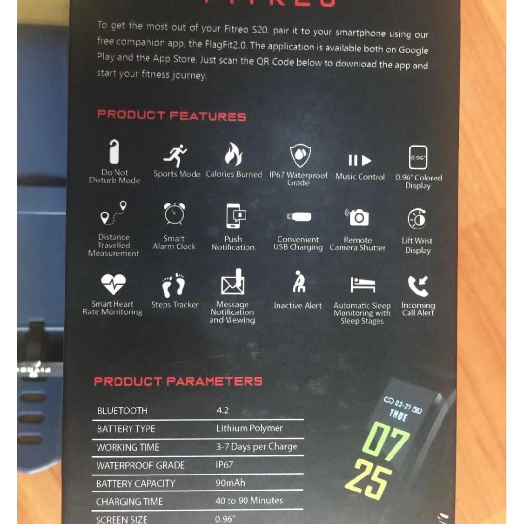 Fitreo S20 Smart Fitness Tracker TV Home Appliances TV Entertainment Entertainment Systems Smart Home Devices on Carousell