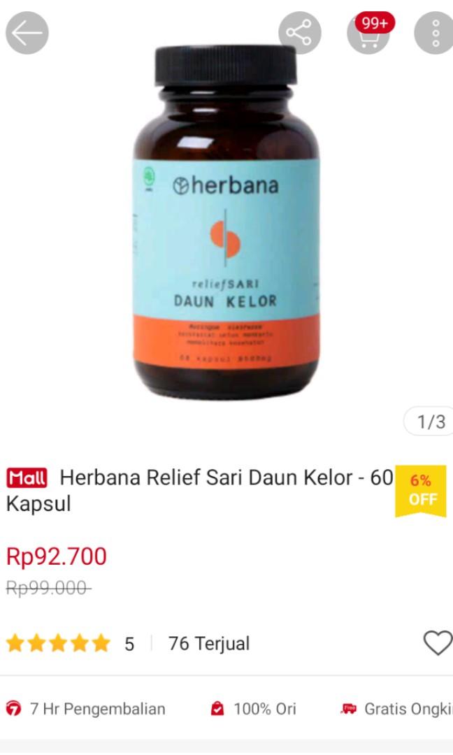 Herbana Daun Kelor Baru, Kesehatan & Kecantikan, Kulit, Sabun & Tubuh