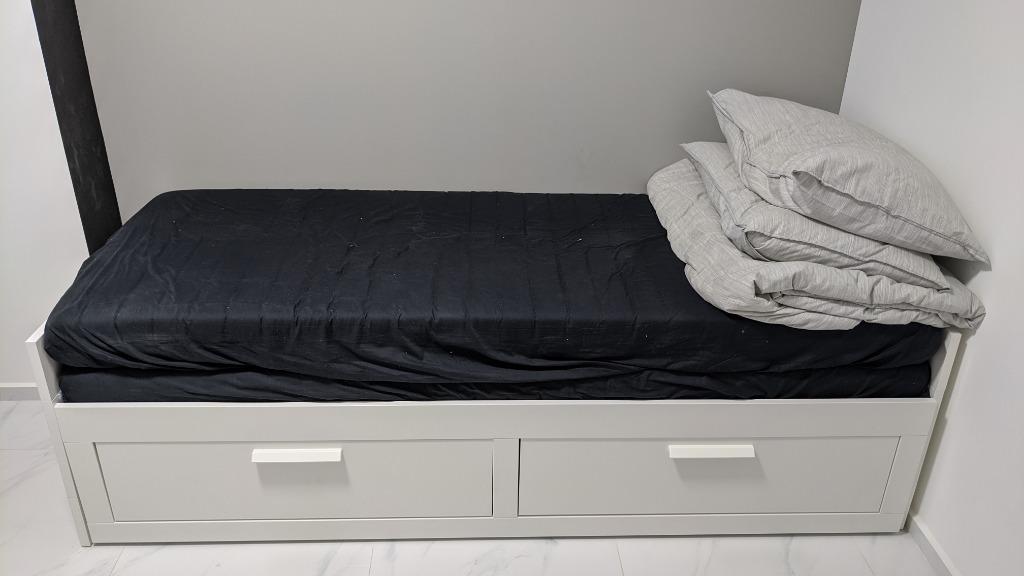 IKEA Brimnes Extendable DayBed With 2 Drawers, Furniture & Home Living