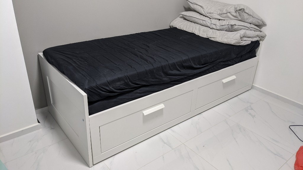 IKEA Brimnes Extendable DayBed With 2 Drawers, Furniture & Home Living