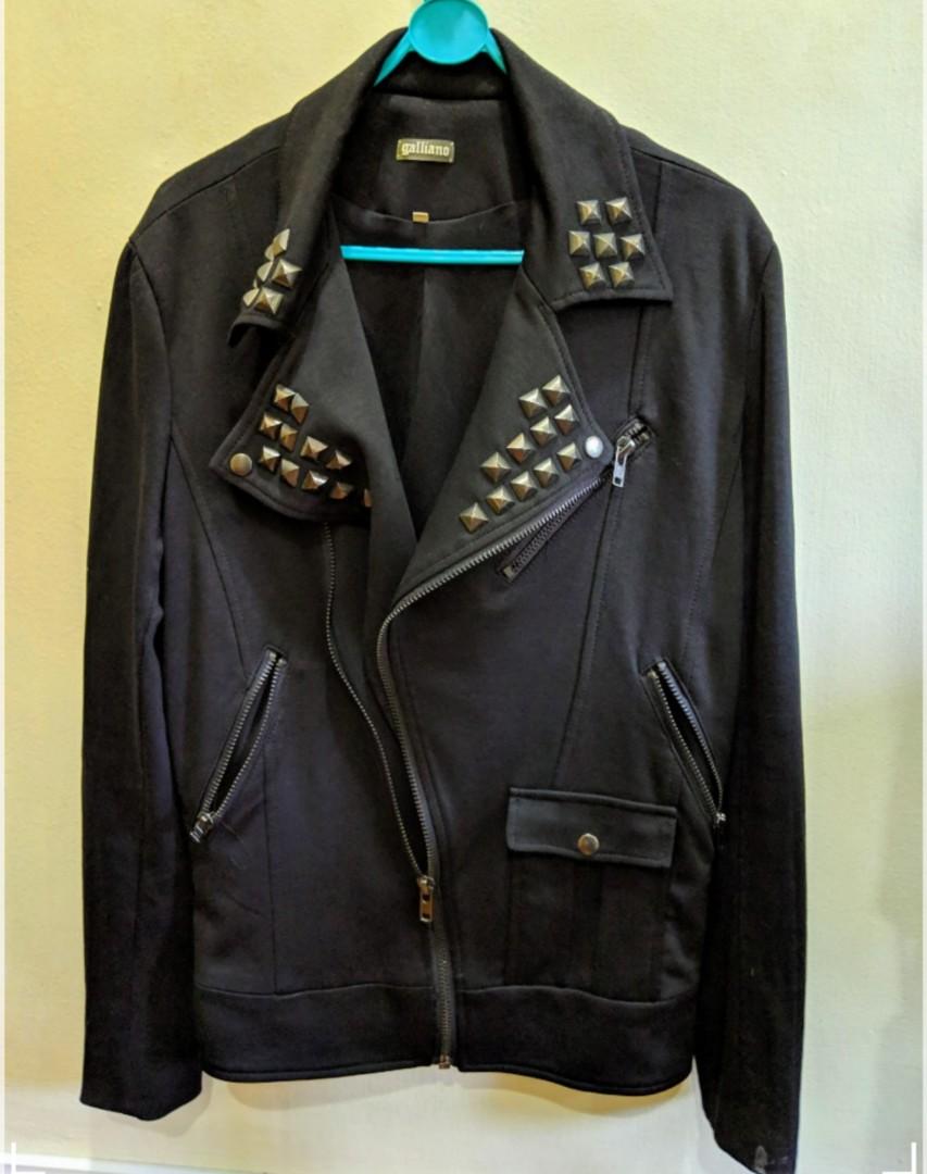 John Galliano Leather Jacket Men s Fashion Coats Jackets and