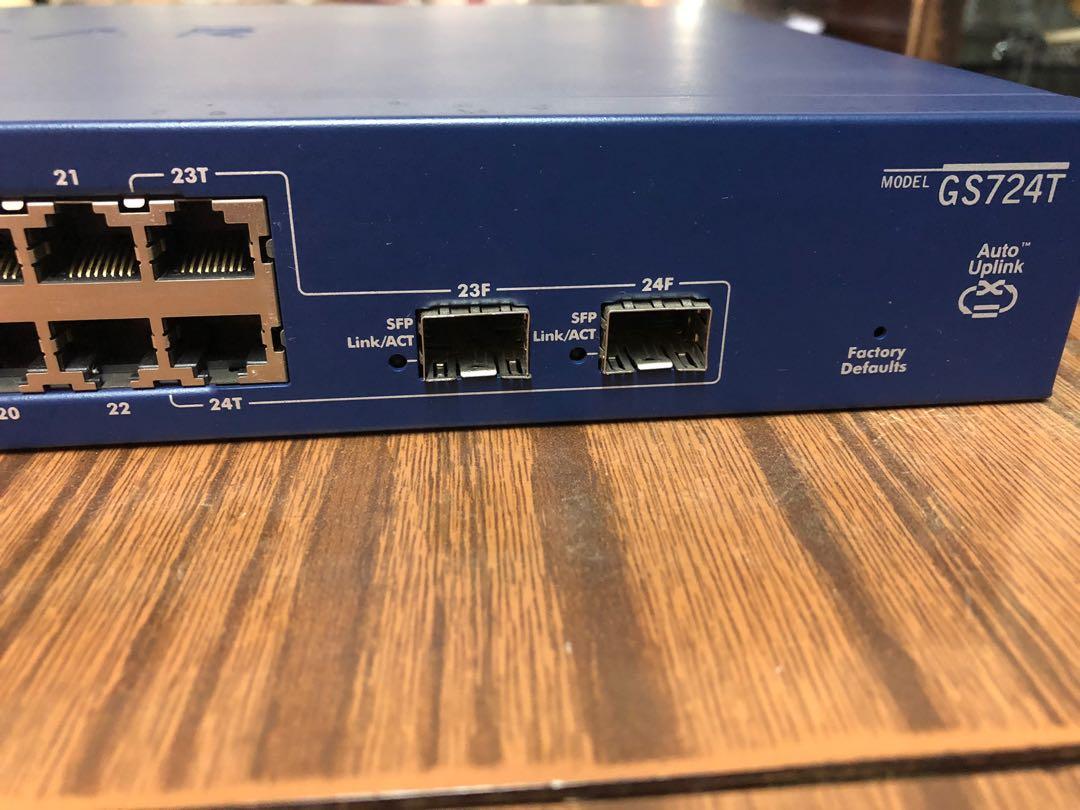 Netgear 24 Port Gigabit Smart Switch GS724T v2, 電腦＆科技, 電腦周邊及配件, Wifi及上網