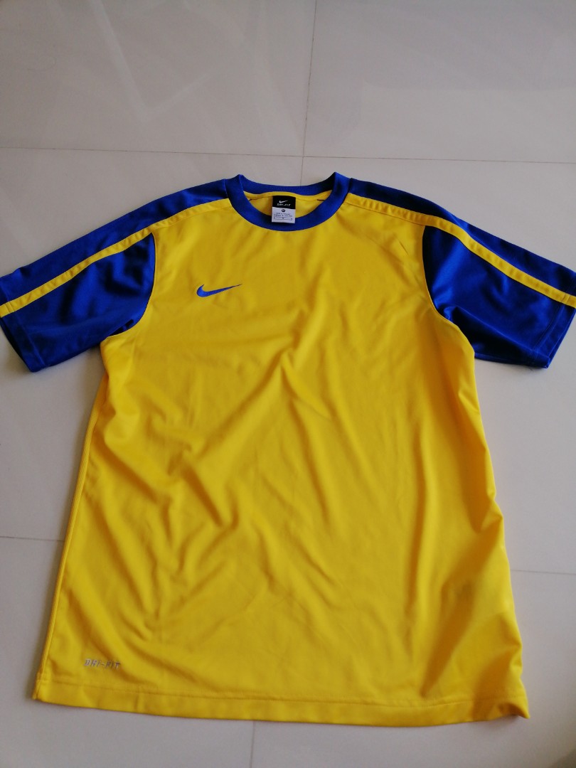 Nike soccer jersey Yellow with blue 