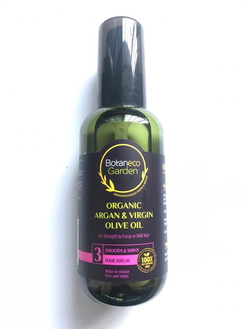 Organic argan & virgin olive oil hair serum, Beauty & Personal Care