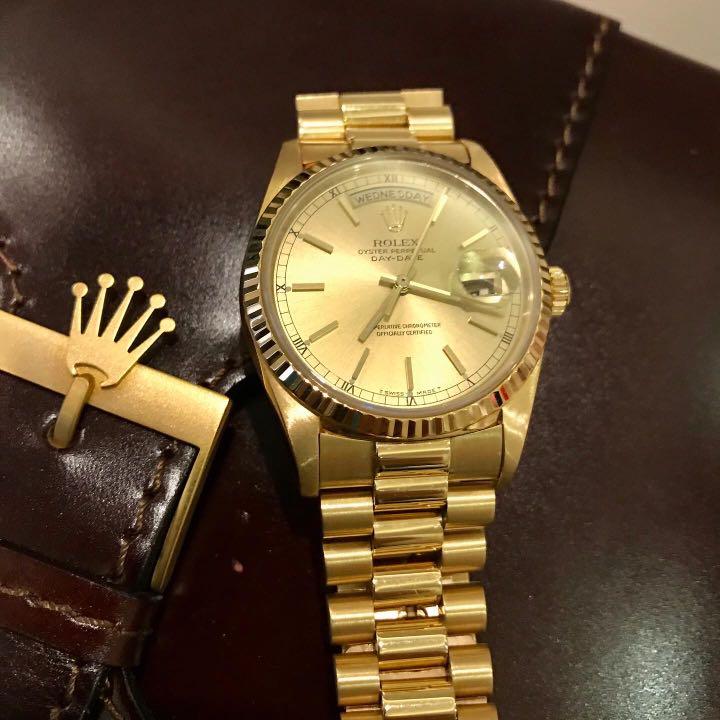 Rolex AllGold Day-Date 18238 like new 