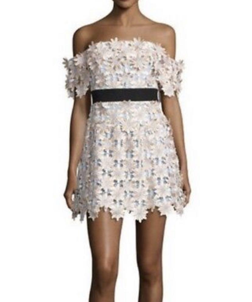 Self portrait 3d floral mini best sale dress