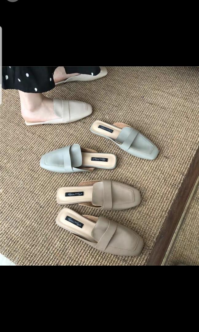 soft leather mules
