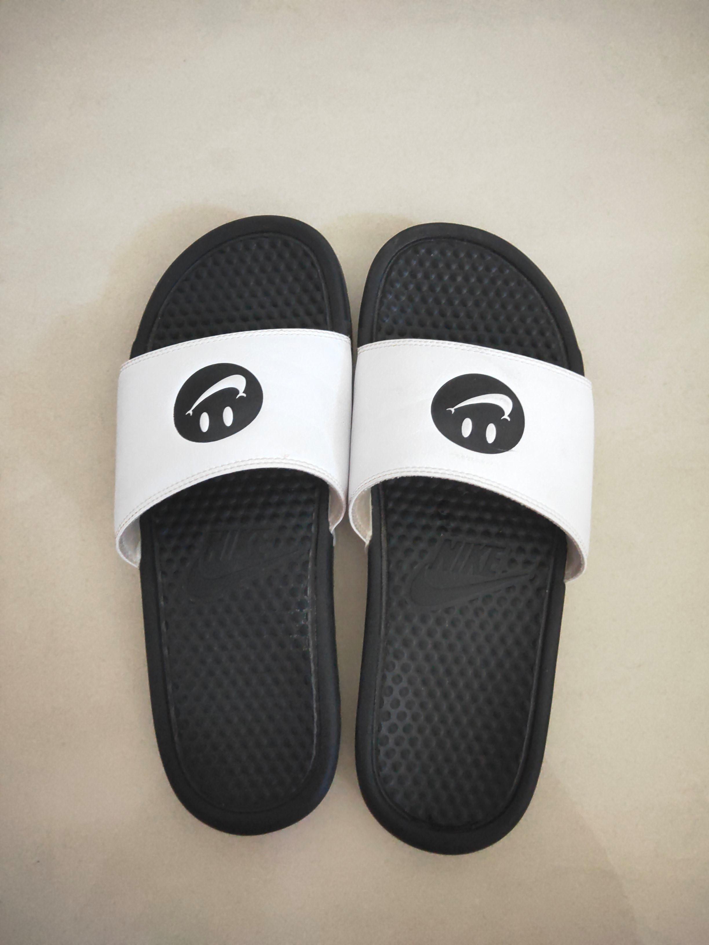 US9] Nike Benassi Slides foam cloudfoam adidas slippers sandals, Men's Footwear, Flipflops and Slides on Carousell