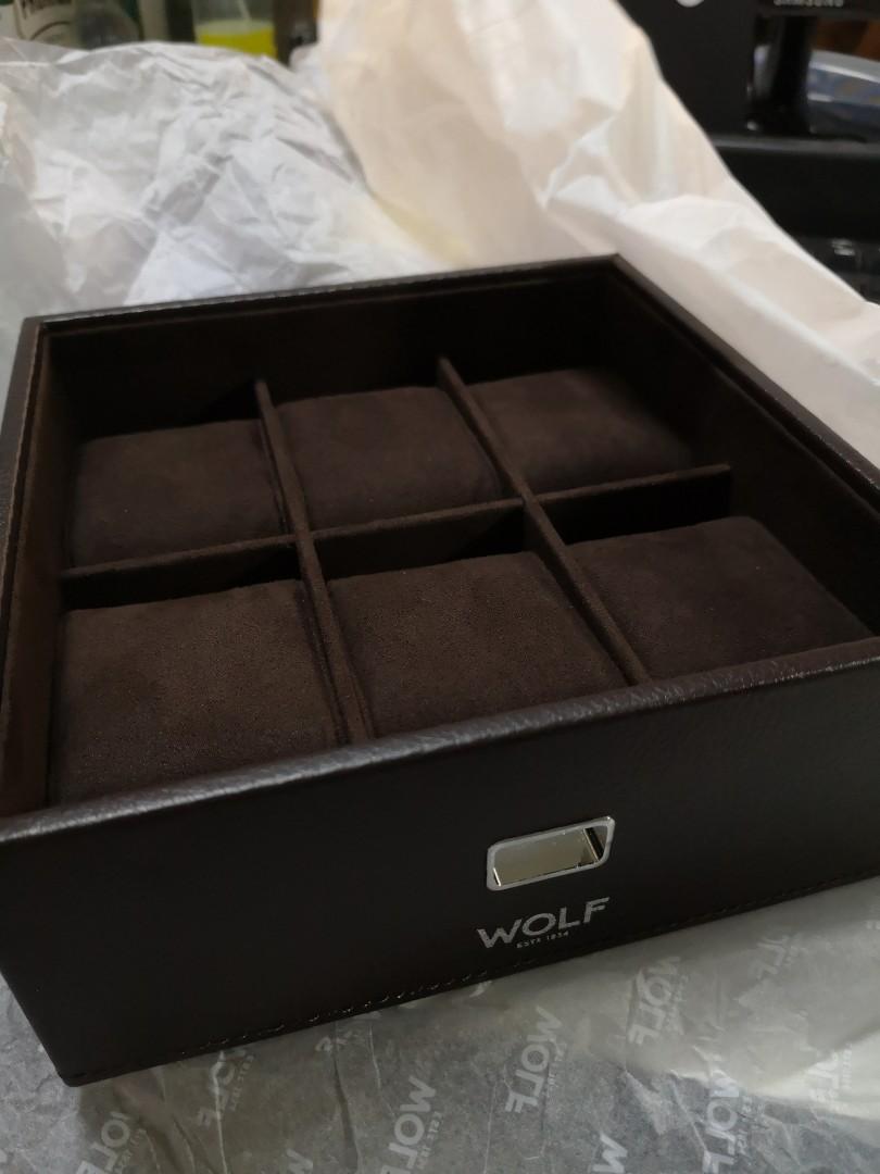 Wolf Stackable watch tray 6 slot