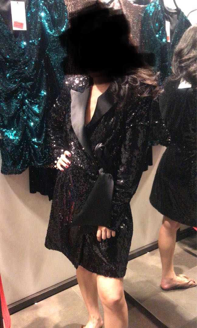 Zara sequin dress, Women's Fashion 