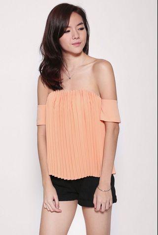 Love Bonito Covet Pleated Off Shoulder Top