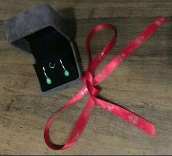 真金真鑽翡翠耳環💕含運
