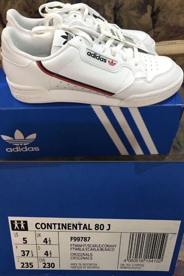adidas continental 80 size 7