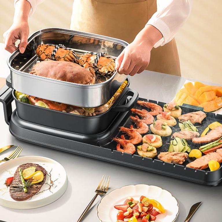 Aoran Steam Boat Yuanyang BBQ Grilled 2-in-1 Cooker (Large Size) (UK ...