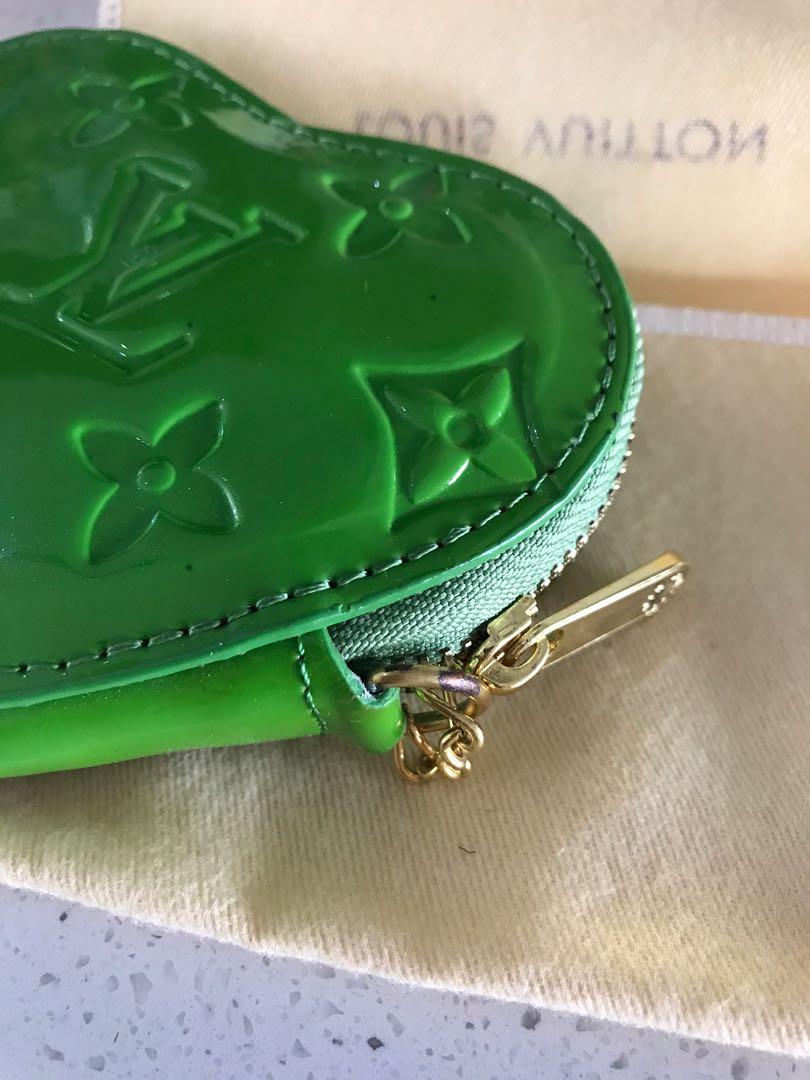 Louis Vuitton Vernis Heart Coin Purse - Green Wallets, Accessories