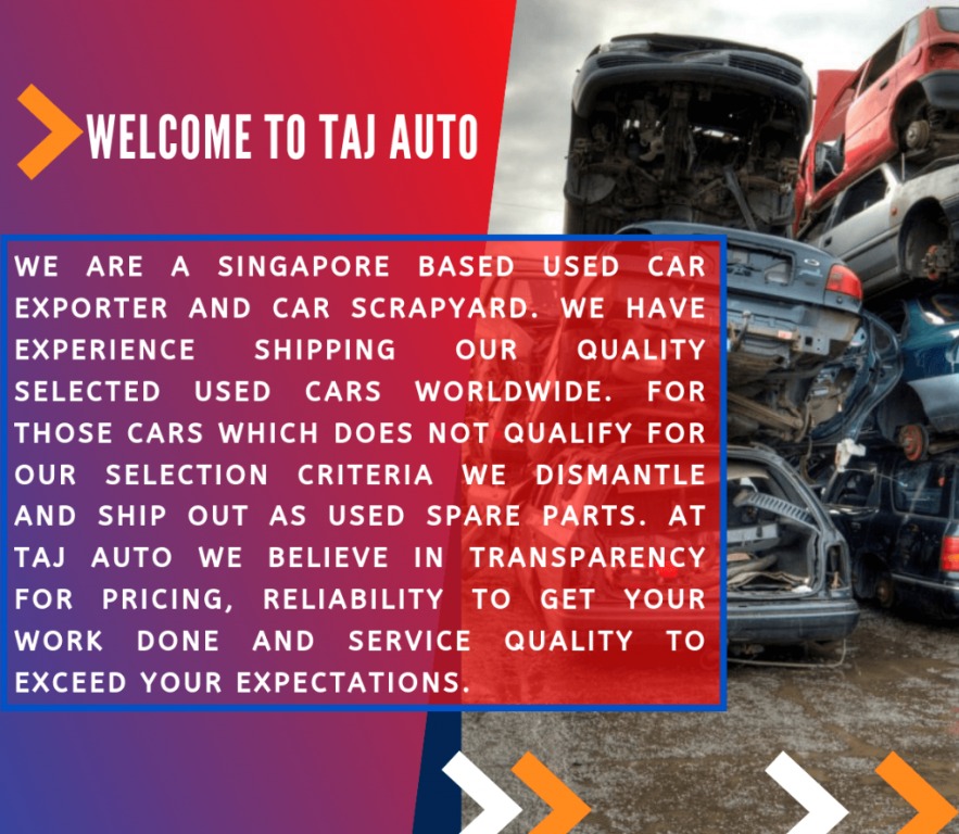 Best Price for Scrap/Export Cars by Direct exporter and Car scrapyard, LTA ESA Agent