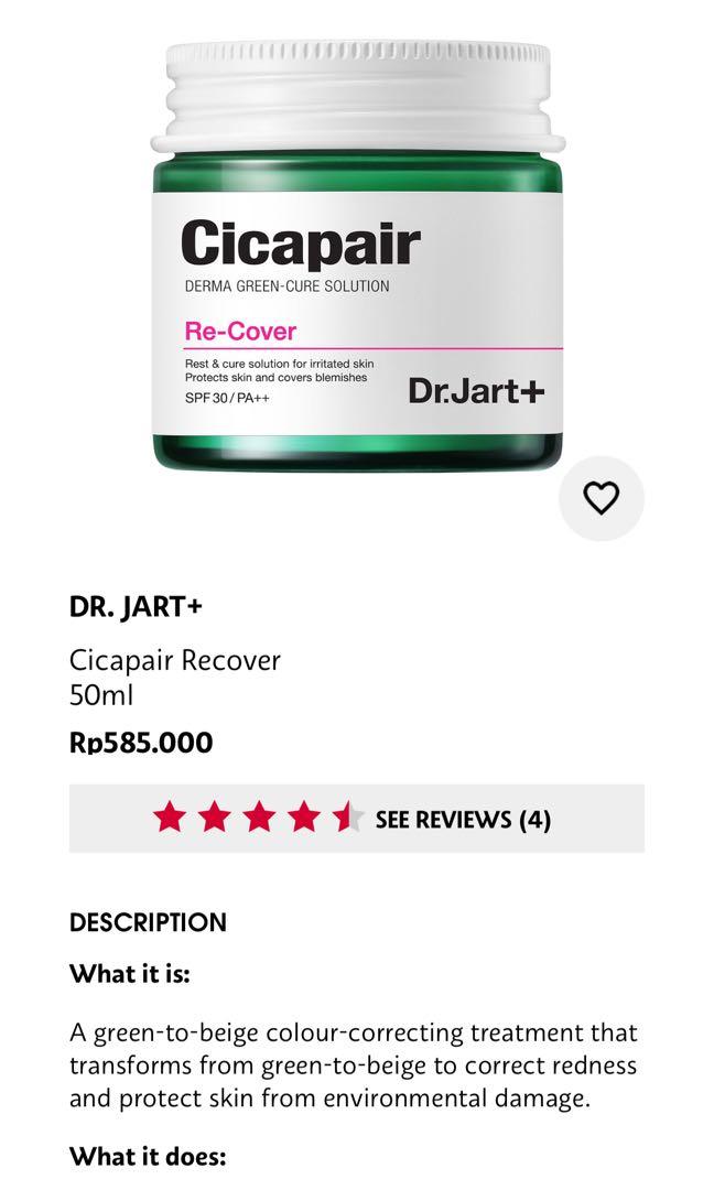 Dr jart cicapair recover, Kesehatan  Kecantikan, Kulit, Sabun  Tubuh di  Carousell