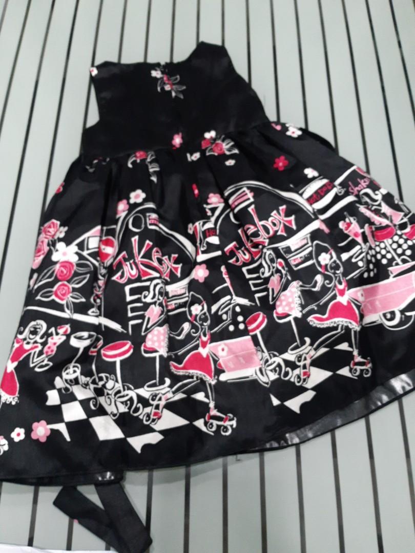 RARE EDITIONS Floral Dress Black 4yo Babies Kids Babies Kids