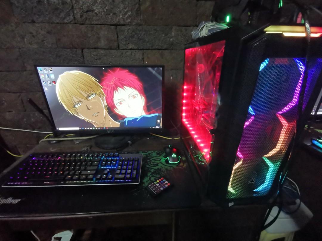 Rush Gaming Pc Core I5 Rx 580 8gb Rgb Lights Electronics Computers Desktops On Carousell