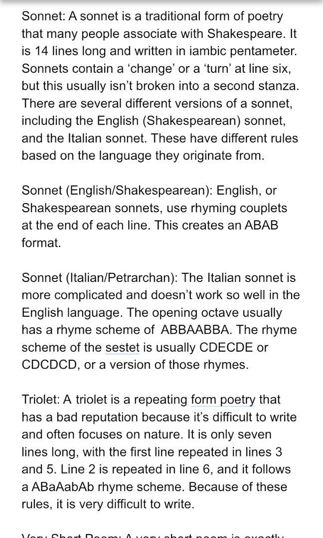 H1 2 Lit Unseen Exam Notes English Literature Everything Else On Carousell