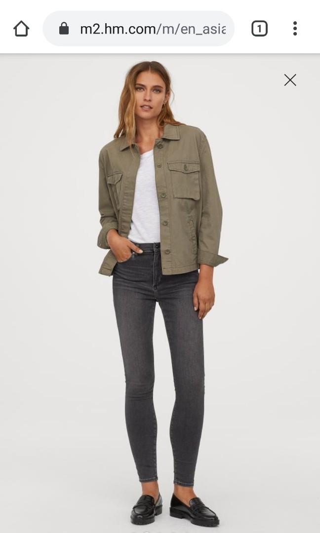 H\u0026m shaping denim grey high skinny 