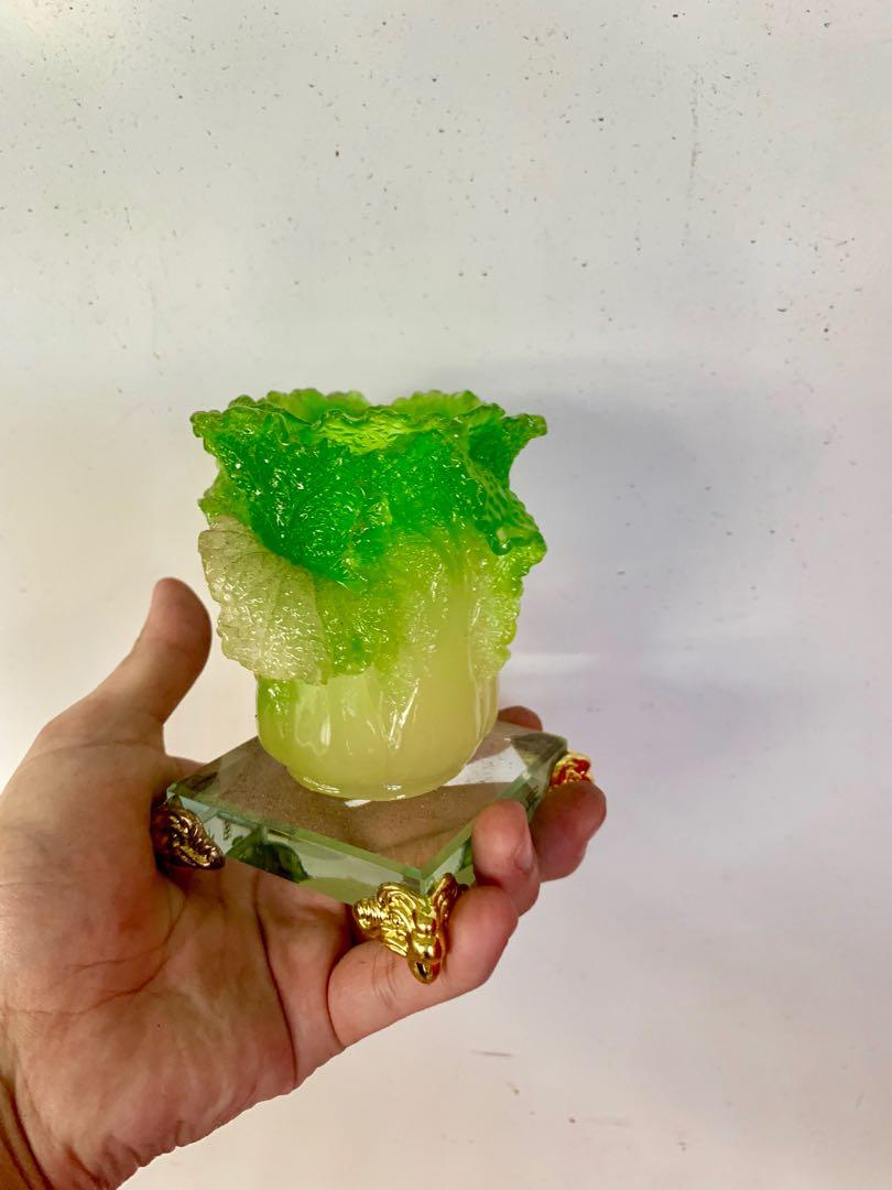 A-grade Natural Moss on Snow Jadeite Cabbage Piece No.172123, Unique