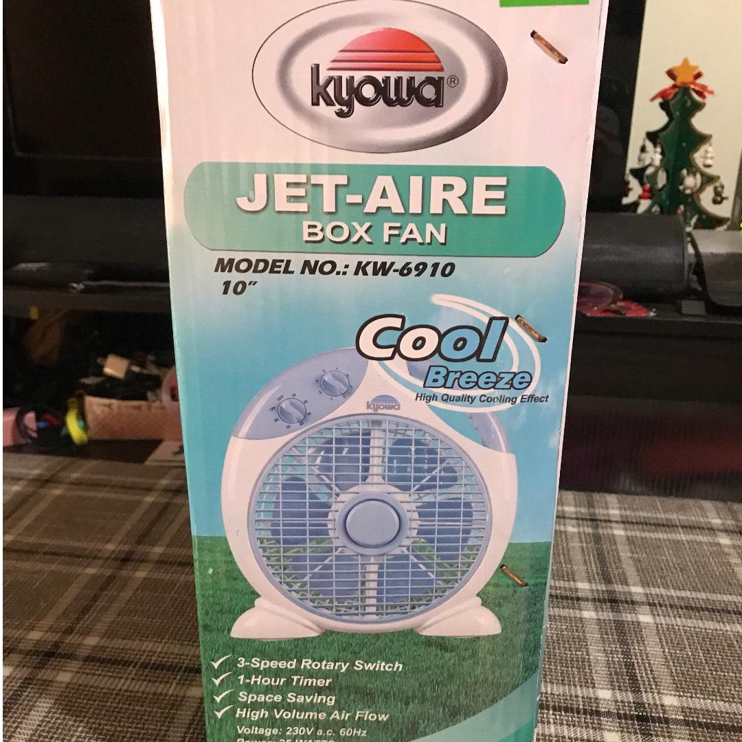 Kyowa Jet Aire Box Fan, Furniture & Home Living, Lighting & Fans, Fans