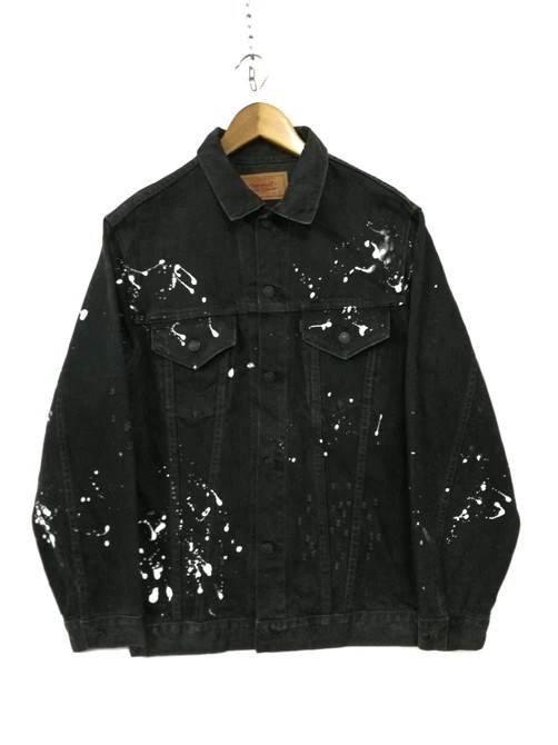 Levi's denim jacket paint splattered, Men's Fashion, Coats, Jackets and ...