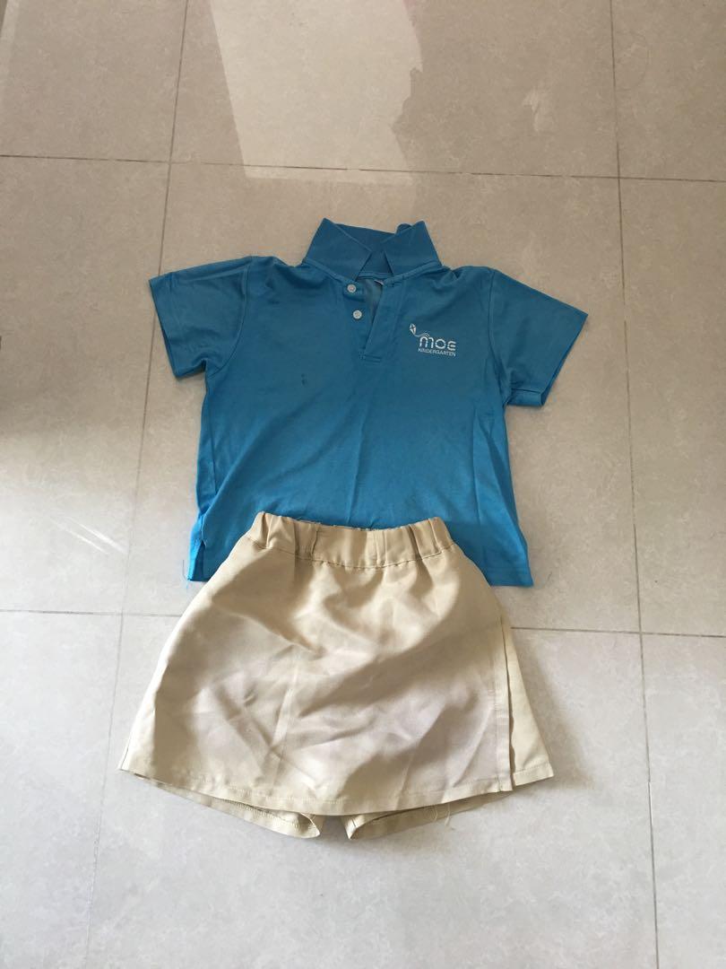 Girl Moe Kindergarten uniforms 2 full sets & 2 loose skort, Babies ...